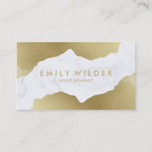 goudhoudend marmer | Visitekaartje (Voorkant)