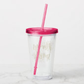 goudhoudende Confetti Acryl Drinkbeker (Achterkant)