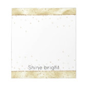 goudhoudende Confetti Notitieblok (Voorkant)