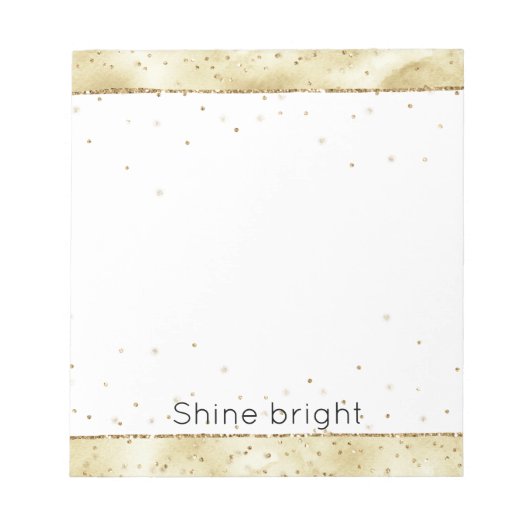 goudhoudende Confetti Notitieblok (Voorkant)