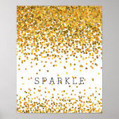goudhoudende Confetti Poster (Voorkant)