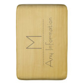 Goudhoutkorrelmonogram Badmat (Voorkant Verticaal)