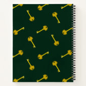Goudhuissleutels donkergroen notitieboek (Achterkant)