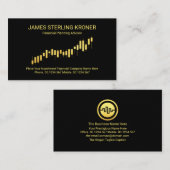 Goudinvestering Uptrend Graph Visitekaartje (Voorkant / Achterkant)