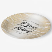 Goudjaren in de kieuwzee in de papieren pl bordje (Gekanteld)