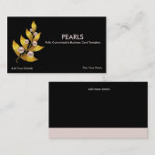 Goudjuwelen - Witte gecultiveerde parels Visitekaartje (Voorkant / Achterkant)