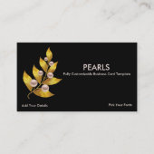 Goudjuwelen - Witte gecultiveerde parels Visitekaartje (Voorkant)