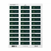 Goudkaars, ballen, pine Tree Branches Green Etiket (Full Sheet)