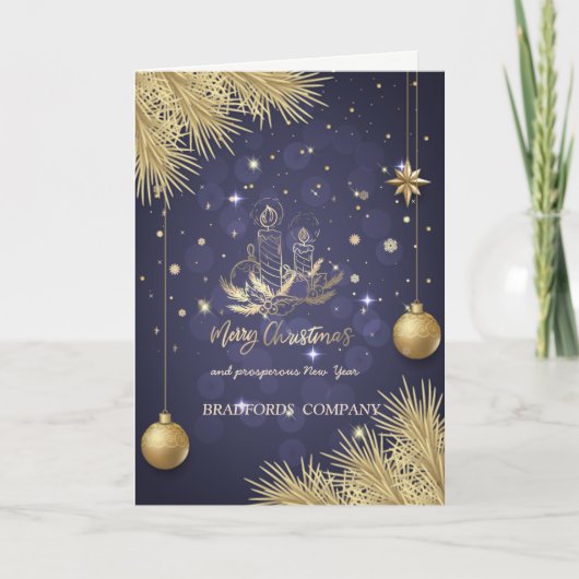 Goudkaars, boxen, pineboomafdelingenSnowflakes Feestdagen Kaart (Voorkant)