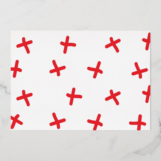 goudkaas | Klassieke kerstfoto Folie Feestdagenkaart (Achterkant)