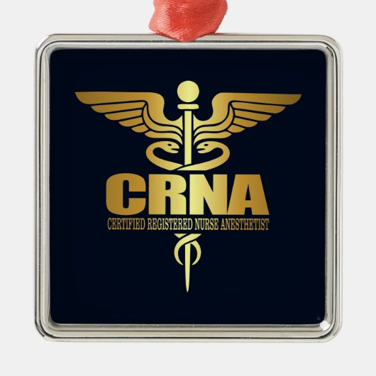 Goudkaduceus (CRNA) Metalen Ornament (Voorkant)