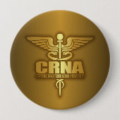 Goudkaduceus (CRNA) Ronde Button 4,0 Cm (Voorkant)