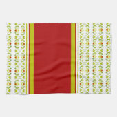 Goudkalkgroen, modern gepatterd theedoek (Horizontaal)