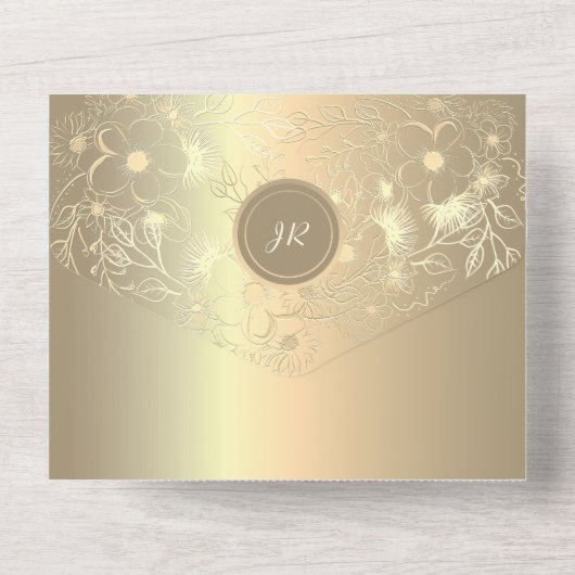 goudkalligrafie all in one uitnodiging (Achterkant)