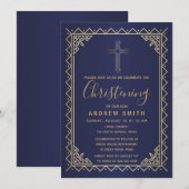 goudkalligrafie en marinekalligrafie kaart (Voorkant / Achterkant)