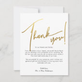 Goudkalligrafie Foto's Weddenschap Hartelijk dank Bedankkaart (Voorkant)