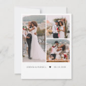 Goudkalligrafie Foto's Weddenschap Hartelijk dank Bedankkaart (Achterkant)