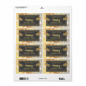 goudkalligrafie honingbijl etiket (Full Sheet)