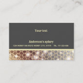  goudkalligrafie honingbijl visitekaartje (Achterkant)