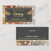  goudkalligrafie honingbijl visitekaartje (Voorkant / Achterkant)