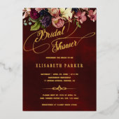 Goudkalligrafie met  vrijgezellenfeest folie uitnodiging (Voorkant)