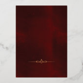 Goudkalligrafie met vrijgezellenfeest folie uitnodiging (Achterkant)