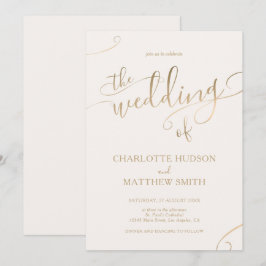 Goudkalligrafie | Uitnodiging tot weddenschappen i