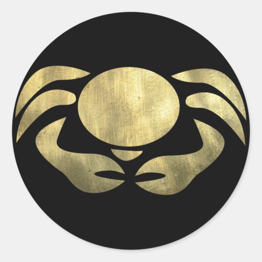 Goudkankerkrab Ronde Sticker (Voorkant)