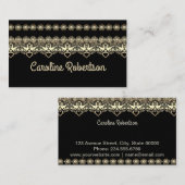 Goudkant, elegant, glanzend visitekaartje (Voorkant / Achterkant)