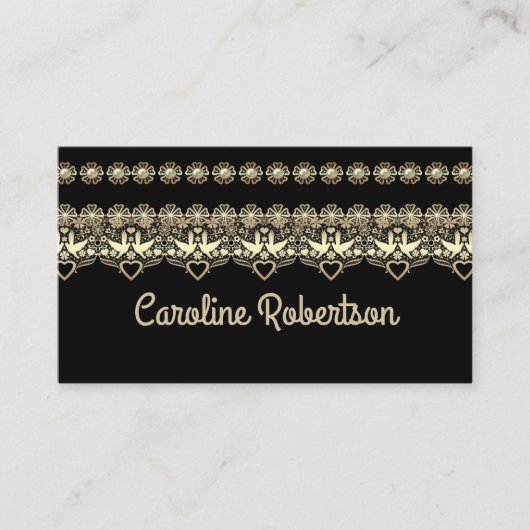 Goudkant, elegant, glanzend visitekaartje (Voorkant)
