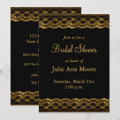 Goudkant op zwart Vrijgezellenfeest Kaart (Voorkant / Achterkant)