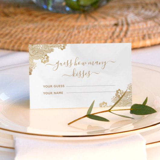 Goudkanten Crème Raad Hoeveel Kusjes Bruidsfeest Informatiekaartje