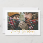 Goudkerst groene kerstkaart (Voorkant)