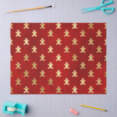 Goudkerst met ontbijtkoek op rode lospagina tissuepapier (Craft)