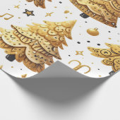 Goudkerstbomen Cadeaupapier (Hoek)