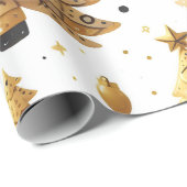 Goudkerstbomen Cadeaupapier (Rol Hoek)