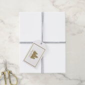 Goudkerstbomen met cadeautjes Labels Cadeaulabel (Met Touw)