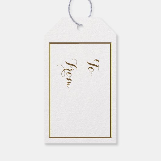 Goudkerstbomen met cadeautjes Labels Cadeaulabel (Achterkant)