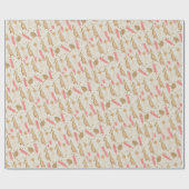 Goudkerstbomen met inpakpapier beige (Vlak)