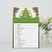 Goudkerstboom Baby word scramble game (Staand voorkant)