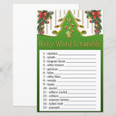 Goudkerstboom Baby word scramble game (Voorkant / Achterkant)