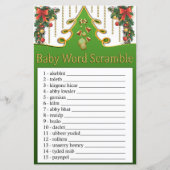 Goudkerstboom Baby word scramble game (Voorkant)
