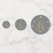 Goudkerstboom en Snowflakes Tafel-Confetti Confetti (Achterkanten)