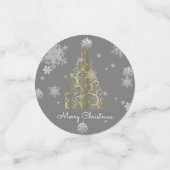 Goudkerstboom en Snowflakes Tafel-Confetti Confetti (Kleine voorkant)