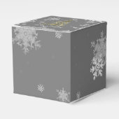 Goudkerstboom en Snowflakes voor kerstbox Bedankdoosjes (Voorkant Zijde)