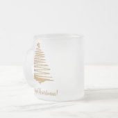 Goudkerstboom Matglas Koffiemok (Voorkant links)
