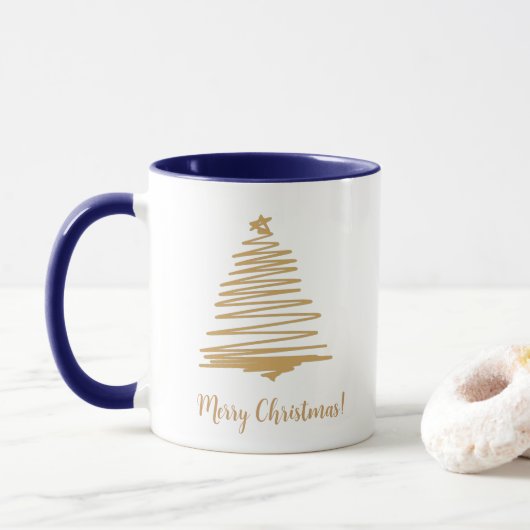 Goudkerstboom Mok (Met donut)