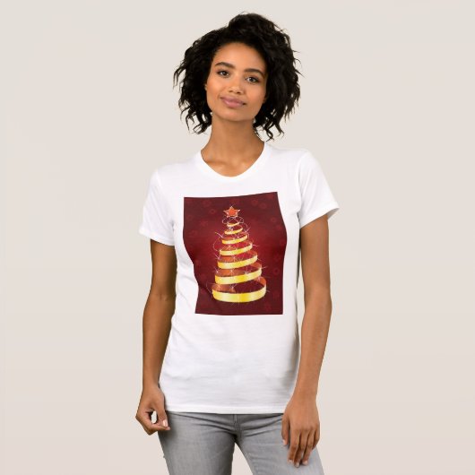 Goudkerstboom Womens T-Shirt (Voorkant volledig)