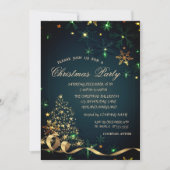 Goudkerstboomgroen Snowflakes kerst Kaart (Voorkant)