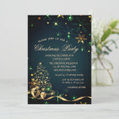 Goudkerstboomgroen Snowflakes kerst Kaart (Staand voorkant)